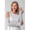 image:imageCoolibar Womens Performance Arm Sleeves  UPF 50 Sun Protection  BackspinSleek Grey