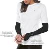 image:imageCoolibar Womens Performance Arm Sleeves  UPF 50 Sun Protection  BackspinWhite