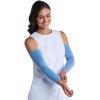 image:imageCoolibar Womens Sun Arm Sleeves  UPF 50 Sun Protection  NavagioLight Blue Heather