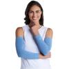 image:imageCoolibar Womens Sun Arm Sleeves  UPF 50 Sun Protection  NavagioLight Blue Heather