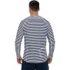 image:imageMens Hightide Long Sleeve Swim Shirt  UPF 50 Sun Protection  LumaLeoWhiteNavy Stripe