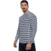 image:imageMens Hightide Long Sleeve Swim Shirt  UPF 50 Sun Protection  LumaLeoWhiteNavy Stripe