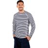 image:imageMens Hightide Long Sleeve Swim Shirt  UPF 50 Sun Protection  LumaLeoWhiteNavy Stripe