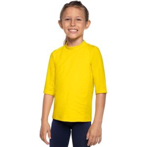 image:imageKids Sandshark Short Sleeve Surf Shirt  UPF 50 Sun Protection  BarracudaBold Yellow