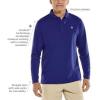 image:imageMens Erodym Long Sleeve Golf Polo UPF 50White