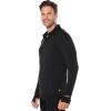 image:imageMens Golf Long Sleeve Polo  UPF 50 Sun Protection  ArobelloBlack Diamond Jacquard