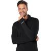 image:imageMens Golf Long Sleeve Polo  UPF 50 Sun Protection  ArobelloBlack Diamond Jacquard