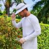 image:imagePerformance Golf Hat with Wide Brim  UPF 50 Sun Protection  Fore GolfWhiteSteel Grey