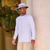 image:imagePerformance Golf Hat with Wide Brim  UPF 50 Sun Protection  Fore GolfWhiteSteel Grey