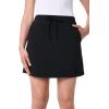 image:imageTravel Skort with Builtin Shorts amp Drawstring  UPF 50 Sun Protection  MendocinoBlack