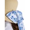 image:imageWomens Fashion Hat with Scarf  UPF 50 Sun Protection  StellaNaturalIsla BonitaPeriwinkle Plus Scarf