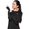 image:imageWomens Fitness Long Sleeve TShirt  UPF 50 Sun Protection  DeviBlack