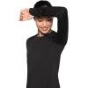 image:imageWomens Fitness Long Sleeve TShirt  UPF 50 Sun Protection  DeviBlack