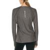image:imageWomens Fitness Long Sleeve TShirt  UPF 50 Sun Protection  DeviCharcoal Heather