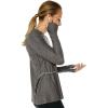 image:imageWomens Fitness Long Sleeve TShirt  UPF 50 Sun Protection  DeviCharcoal Heather