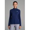 image:imageWomens Golf QuarterZip  UPF 50 Sun Protection  ArabellaNavy Diamond Jacquard