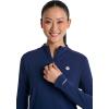 image:imageWomens Golf QuarterZip  UPF 50 Sun Protection  ArabellaNavy Diamond Jacquard