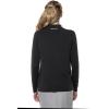 image:imageWomens Long Sleeve Golf Top with Mock Neck  UPF 50 Sun Protection  AlbatrossBlack Diamond Jacquard