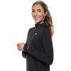 image:imageWomens Long Sleeve Golf Top with Mock Neck  UPF 50 Sun Protection  AlbatrossBlack Diamond Jacquard