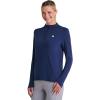 image:imageWomens Long Sleeve Golf Top with Mock Neck  UPF 50 Sun Protection  AlbatrossNavy Diamond Jacquard