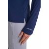 image:imageWomens Long Sleeve Golf Top with Mock Neck  UPF 50 Sun Protection  AlbatrossNavy Diamond Jacquard