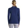 image:imageWomens Long Sleeve Golf Top with Mock Neck  UPF 50 Sun Protection  AlbatrossNavy Diamond Jacquard
