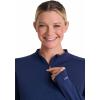 image:imageWomens Long Sleeve Golf Top with Mock Neck  UPF 50 Sun Protection  AlbatrossNavy Diamond Jacquard