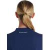 image:imageWomens Long Sleeve Golf Top with Mock Neck  UPF 50 Sun Protection  AlbatrossNavy Diamond Jacquard