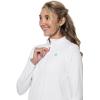 image:imageWomens Long Sleeve Golf Top with Mock Neck  UPF 50 Sun Protection  AlbatrossWhite Diamond Jacquard