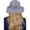 image:imageWomens Reversible Hat  UPF 50 Sun Protection  ArielWhiteNavy Stripe