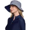 image:imageWomens Reversible Hat  UPF 50 Sun Protection  ArielWhiteNavy Stripe