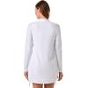 image:imageWomens Ruche Long Sleeve Swim Shirt  UPF 50 Sun Protection  LawaiWhite