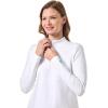image:imageWomens Ruche Long Sleeve Swim Shirt  UPF 50 Sun Protection  LawaiWhite