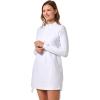 image:imageWomens Ruche Long Sleeve Swim Shirt  UPF 50 Sun Protection  LawaiWhite