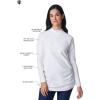 image:imageWomens Ruche Long Sleeve Swim Shirt  UPF 50 Sun Protection  LawaiWhite