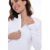 image:imageWomens Ruche Long Sleeve Swim Shirt  UPF 50 Sun Protection  LawaiWhite