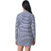 image:imageWomens Ruche Long Sleeve Swim Shirt  UPF 50 Sun Protection  LawaiWhiteNavy Stripe