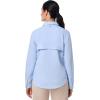 image:imageWomens Travel Long Sleeve Shirt  UPF 50 Sun Protection  MylittaLight Blue