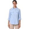 image:imageWomens Travel Long Sleeve Shirt  UPF 50 Sun Protection  MylittaLight Blue