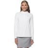 image:imageWomens Long Sleeve Golf Top with Mock Neck  UPF 50 Sun Protection  AlbatrossWhite Diamond Jacquard