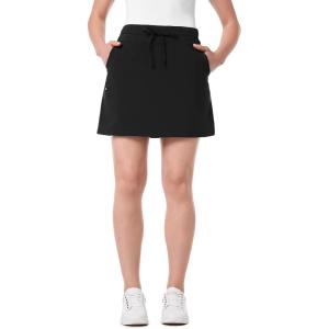 image:imageTravel Skort with Builtin Shorts amp Drawstring  UPF 50 Sun Protection  MendocinoBlack