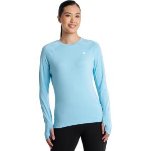 image:imageWomens Fitness Long Sleeve TShirt  UPF 50 Sun Protection  DeviArctic Blue