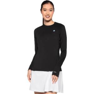 image:imageWomens Fitness Long Sleeve TShirt  UPF 50 Sun Protection  DeviBlack