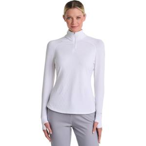 image:imageWomens Golf QuarterZip  UPF 50 Sun Protection  ArabellaWhite Diamond Jacquard