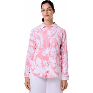 image:imageWomens Long Sleeve Shirt  UPF 50 Sun Protection  RhodesFlamingo Pink