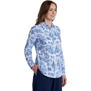 image:imageWomens Long Sleeve Shirt  UPF 50 Sun Protection  RhodesPeriwinkle Isla Bonita