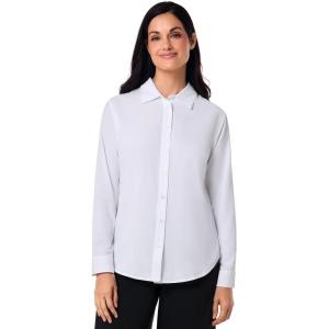 image:imageWomens Long Sleeve Shirt  UPF 50 Sun Protection  RhodesWhite