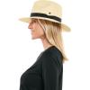 image:imageUnisex Panama Style Fedora  UPF 50 Sun Protection  PeytonIvoryBlack
