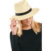 image:imageUnisex Panama Style Fedora  UPF 50 Sun Protection  PeytonIvoryBlack