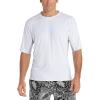 image:imageMens Short Sleeve Rash Guard  UPF 50 Sun Protection  UltimateWhite